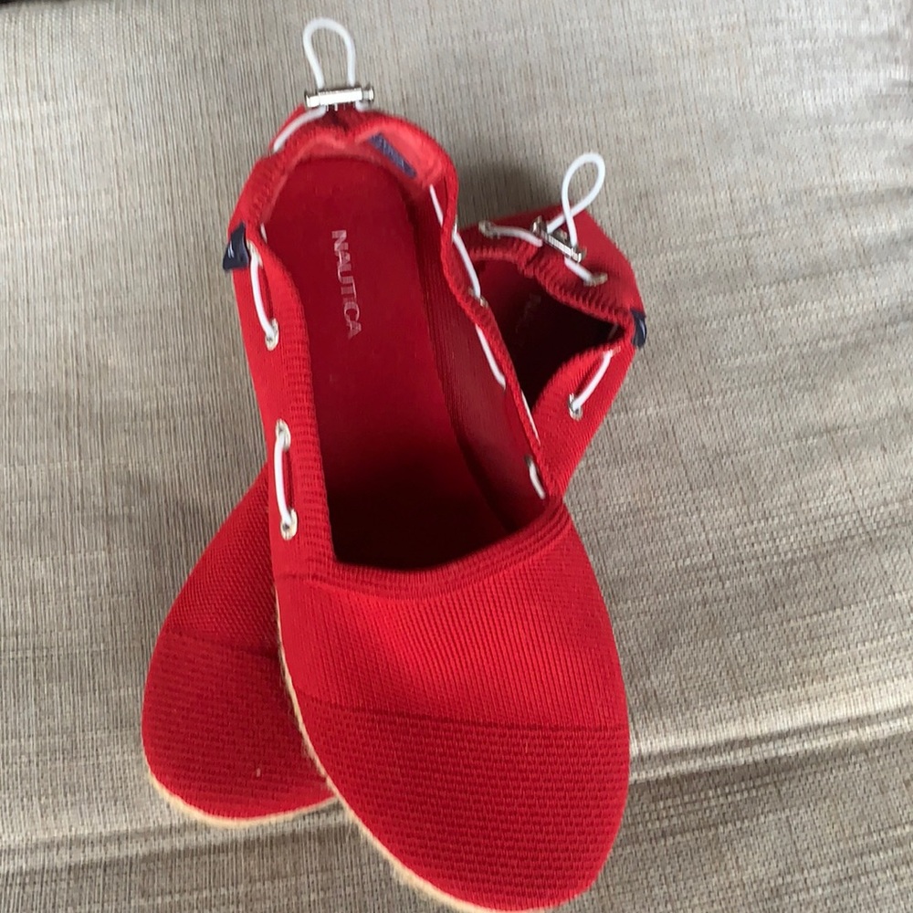 Women’s Nautica brand red shoes
